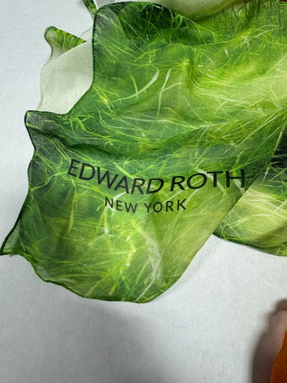 Edward Roth - New York -  Handmade Painted Silk Scarf - 78